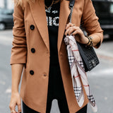 Double-Breasted Button Blazer