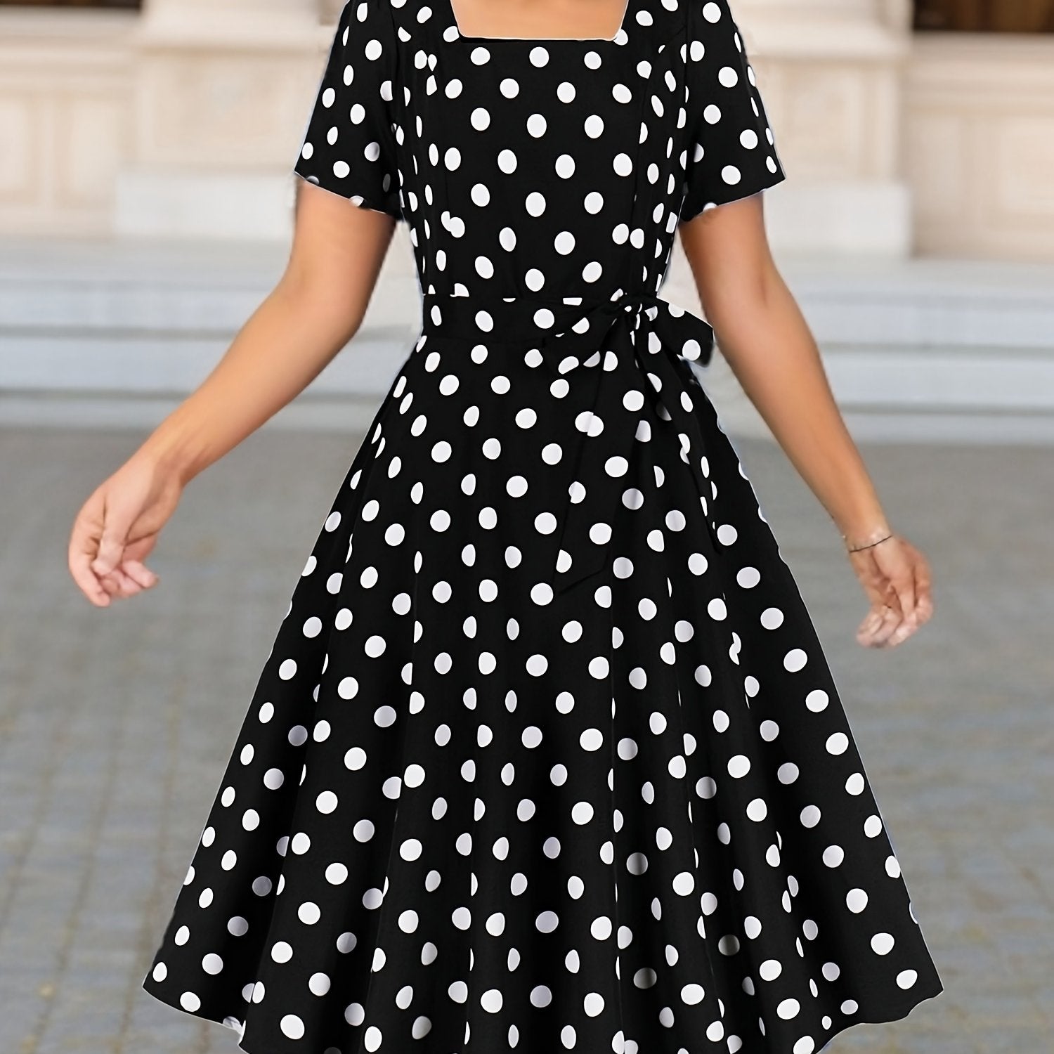 Marguerite™ | Elegantná pohodlná šaty s bodkami, nadčasová
