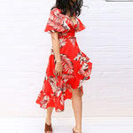 Deep V Neck Women Summer Long Dress