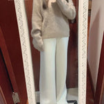 Autumn and Winter New High-Waisted Loose Wool Knitted Wide-Leg Trousers for Women to Wear Straight Leg Wide-Leg Moped Trousers
