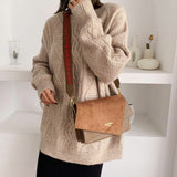 Frosted Shoulder Bag Portable Simple Messenger Bag