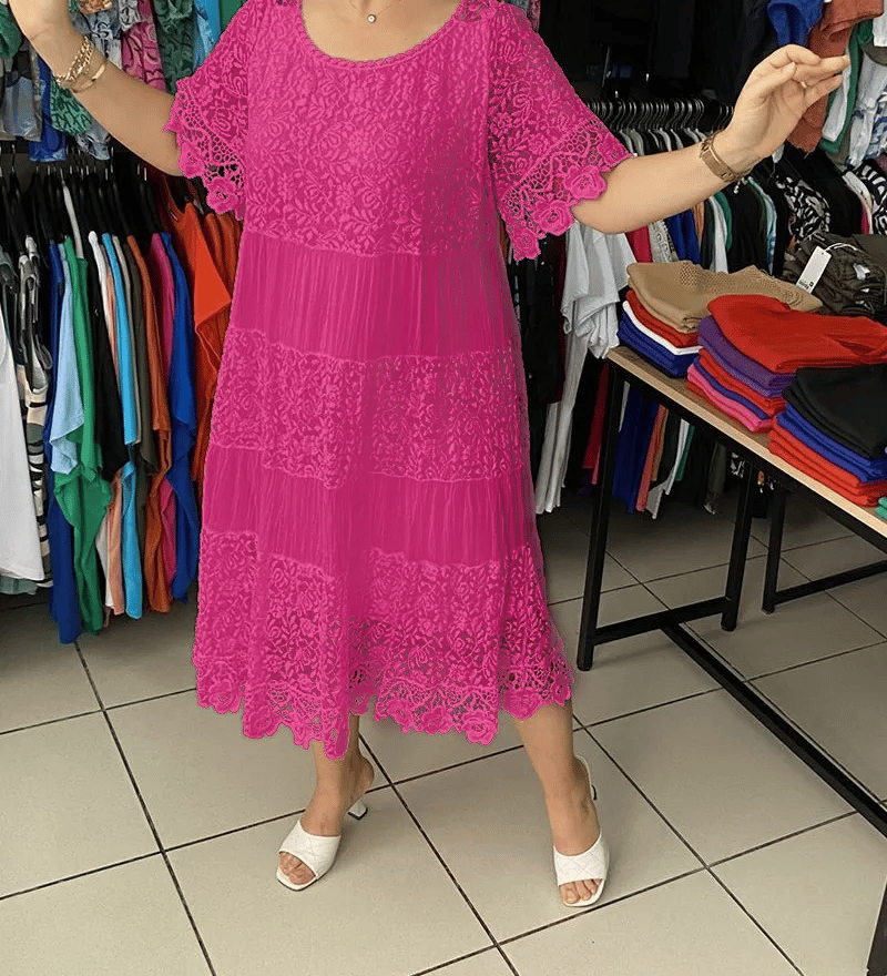 Delivara | Elegantné Šaty s Krátkym Rukávom