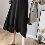 New Hepburn Style High Waist Large Swing Umbrella Skirt