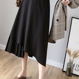 New Hepburn Style High Waist Large Swing Umbrella Skirt
