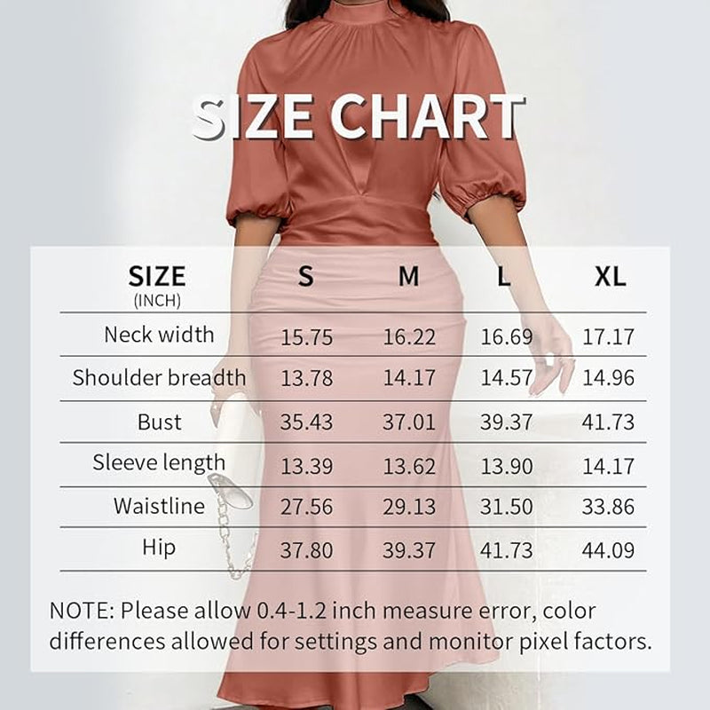 Women'S Short Sleeve Mock Neck Ruched Midi Dress Slim Fit Elegant Party Dress