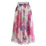 Ladies' Mesh Micro-Elastic Skirt Printing