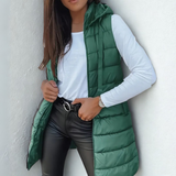 Ravielle | Voľný dlhý vest s kapucňou
