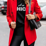 Double-Breasted Button Blazer
