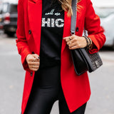 Double-Breasted Button Blazer