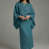 Sienna | Kimono šaty midi s viazaním v páse