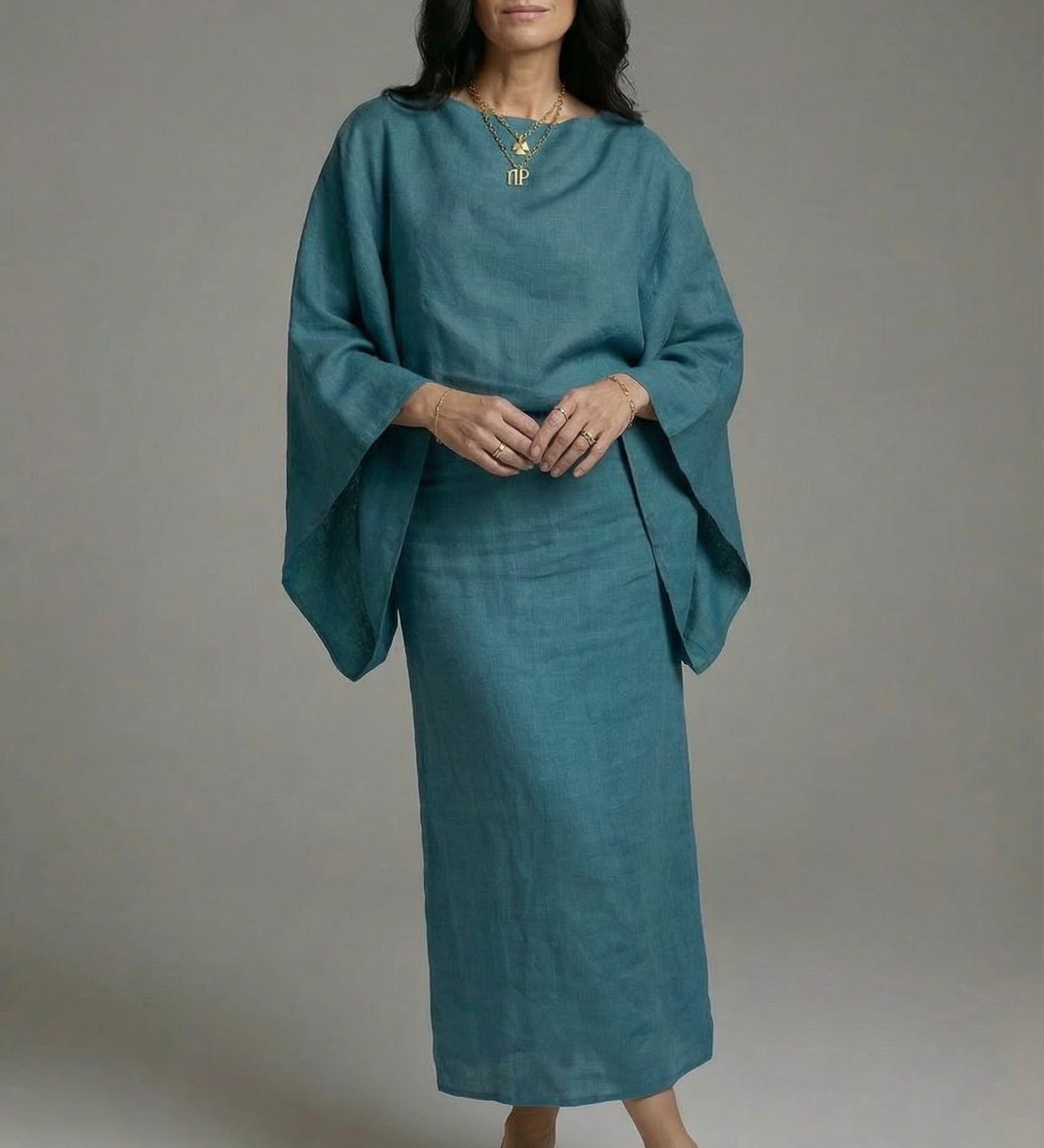 Sienna | Kimono šaty midi s viazaním v páse